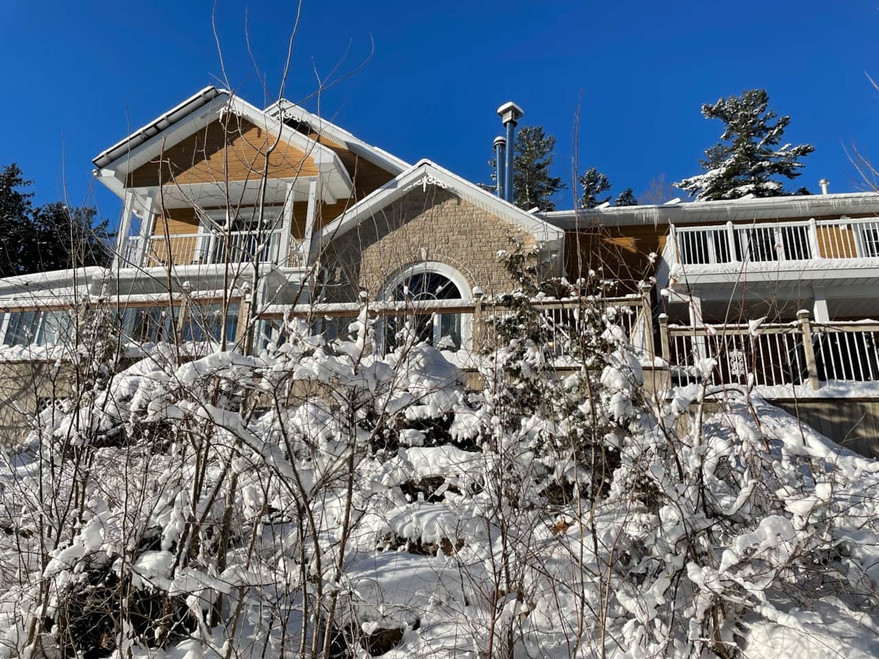 Winter view of the chalet—an all-season dream getaway 