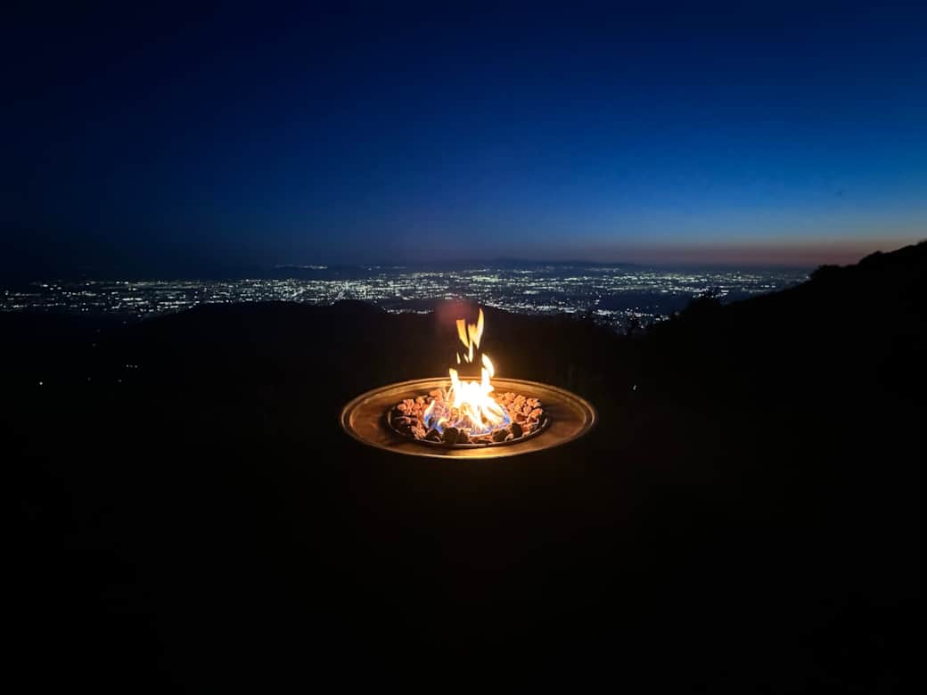 Garden views with our fire pit