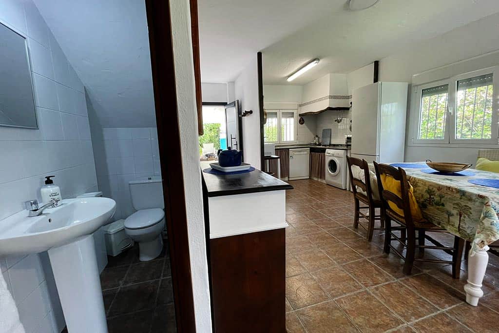 Toilet in Dining Room