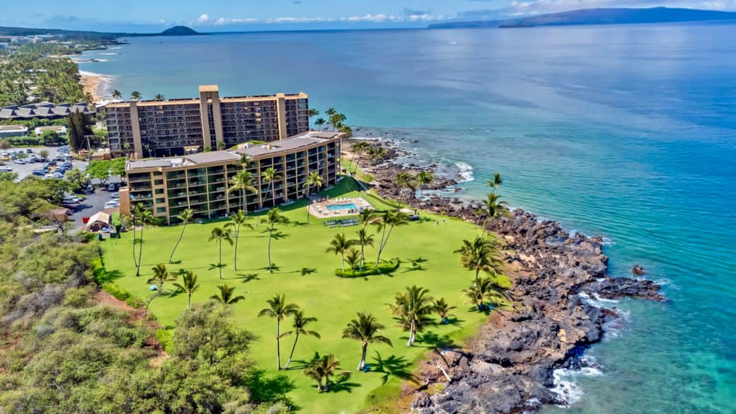 Massive lawn, pool, and views for days! 201 is the #1 unit on the lower right from this view. 