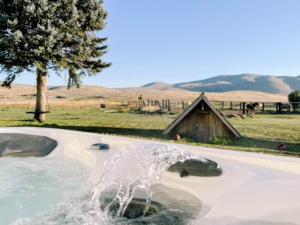 hot tub with views
