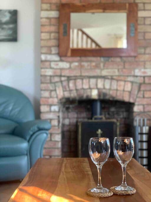 Wood burning stove in the living area for those winter evenings Wood burning stove in the living area for those winter evenings