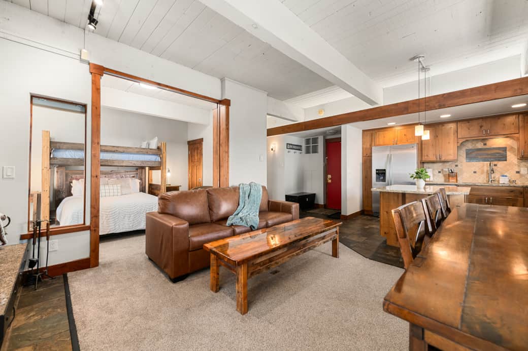 Open living room and kitchen