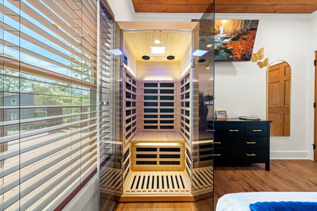 Retreat to your private sauna after a long day of fun Retreat to your private sauna after a long day of fun