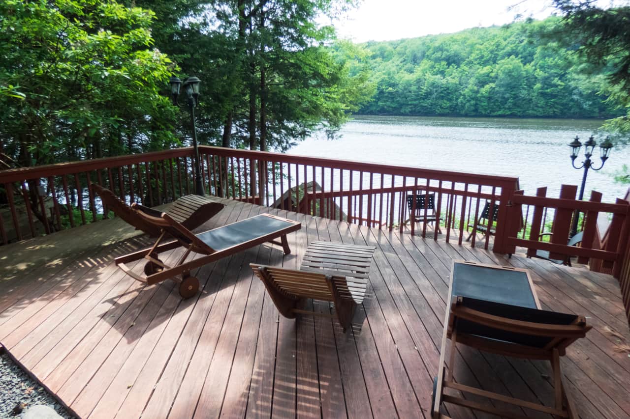 Nap on the deck and listen to the sounds of the lake