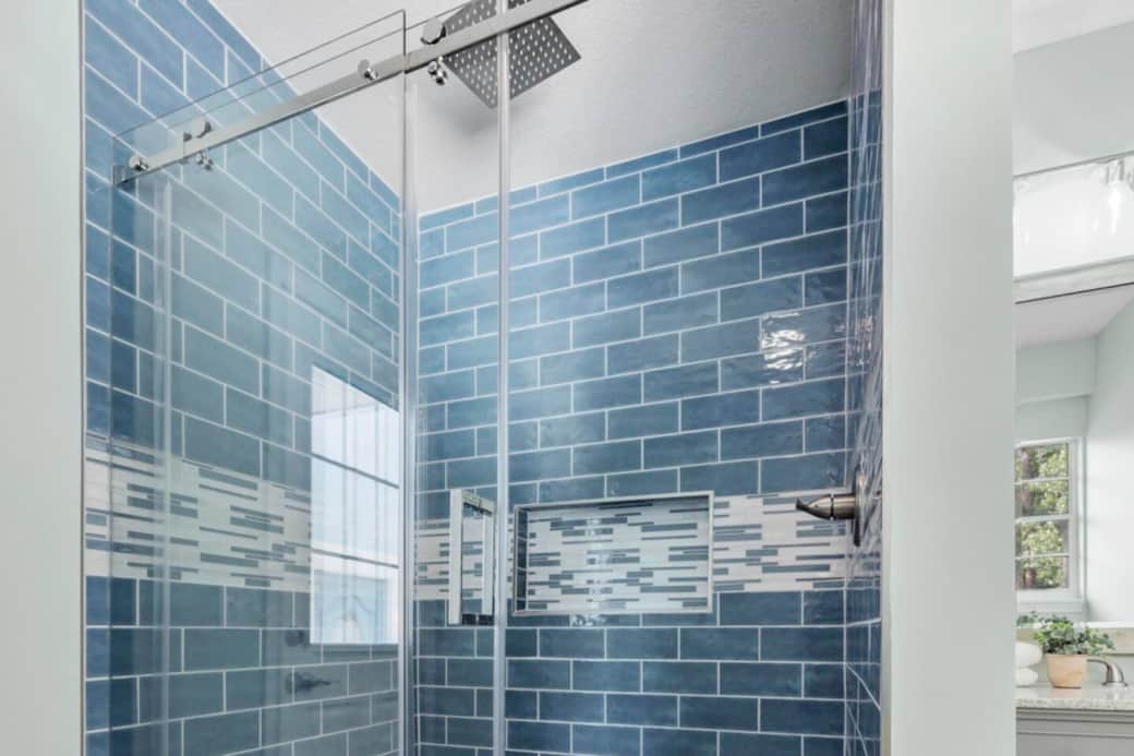 Master Bathroom Water fall shower head