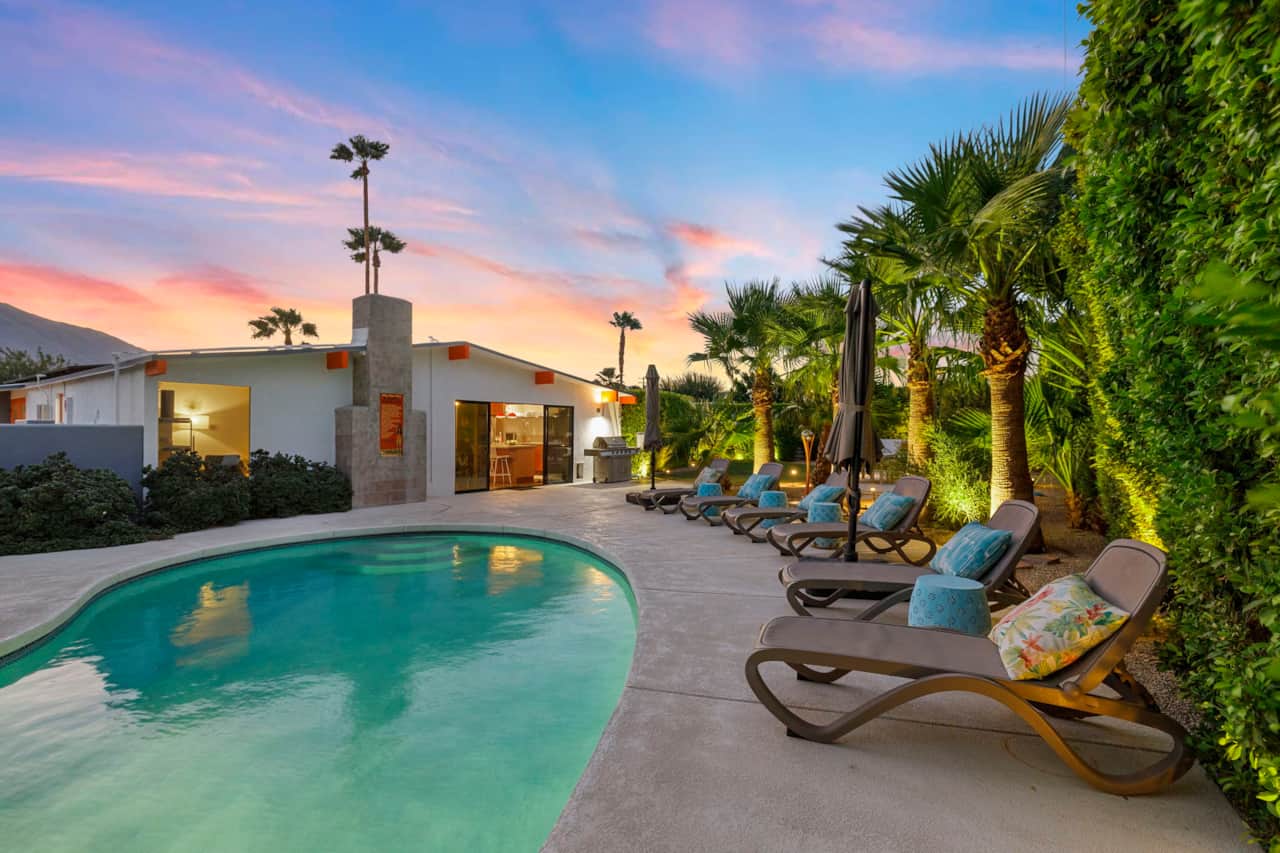 Lounge around the pool or in the spa