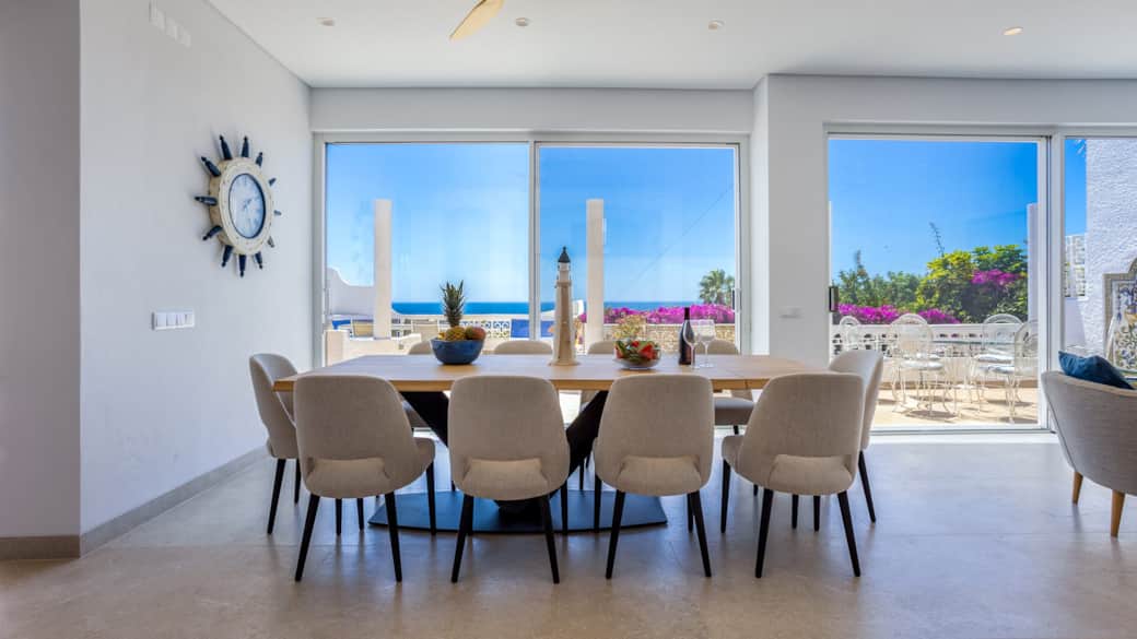 Dining Room with stunning sea views