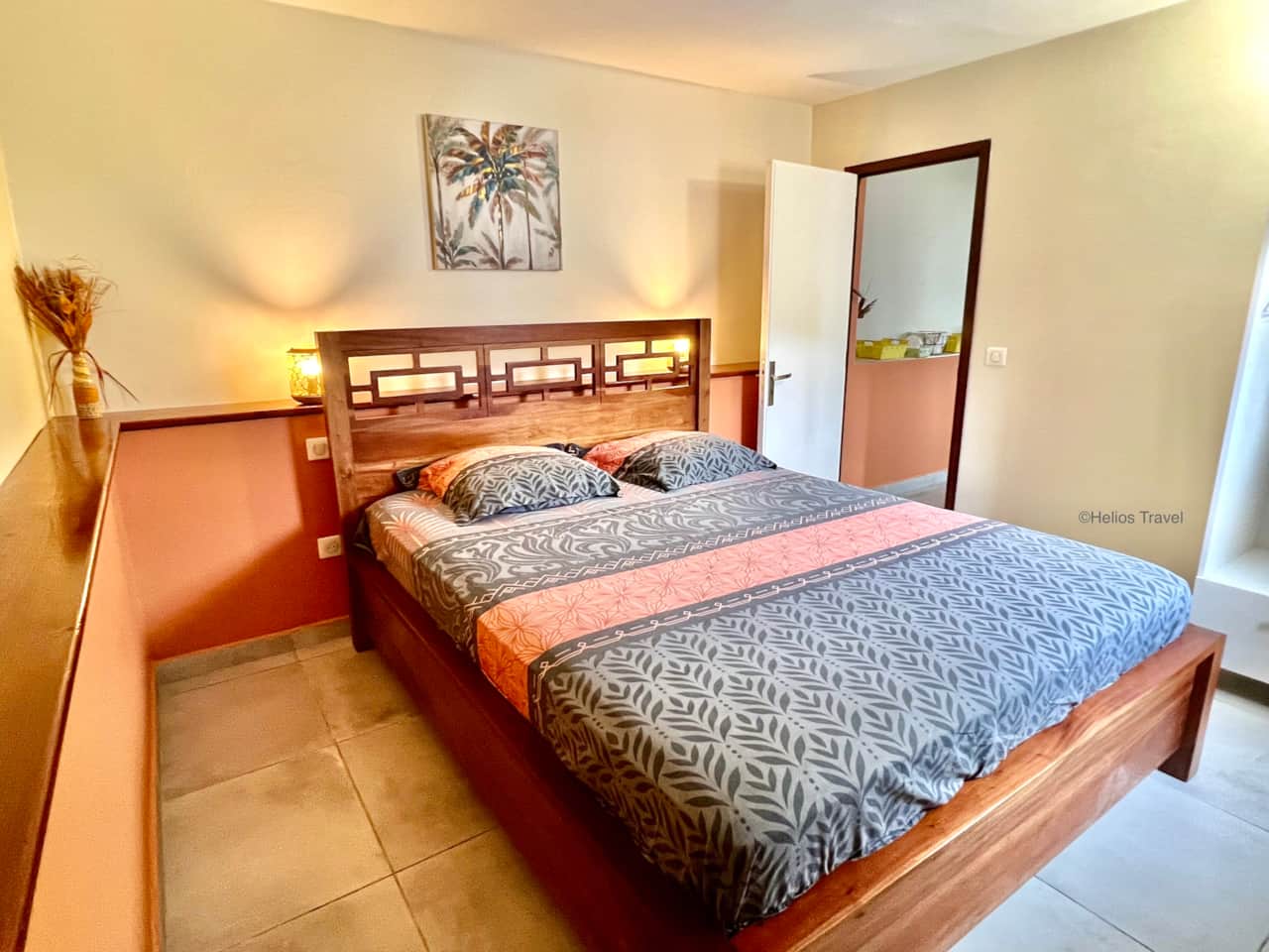 The Colibri cottage. The air-conditioned room at the Colibri cottage