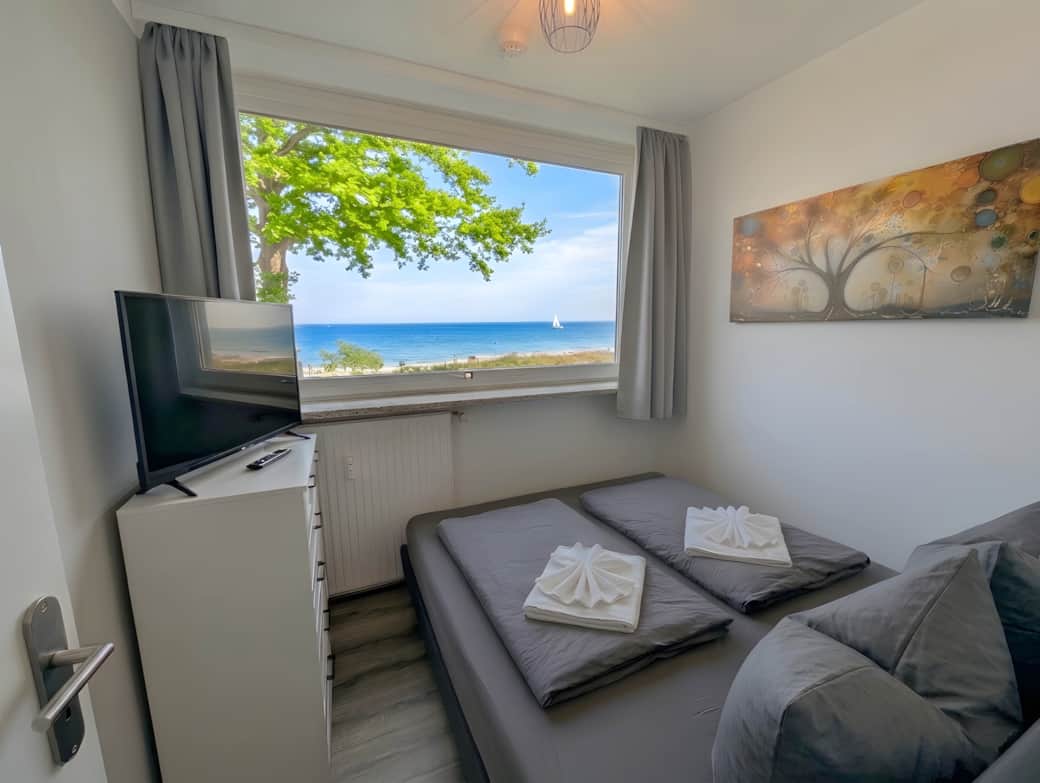 Schlafzimmer mit Meerblick