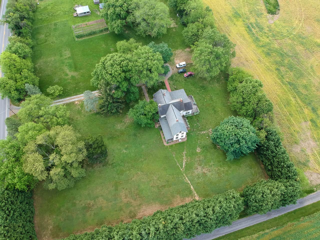 View from above the farm