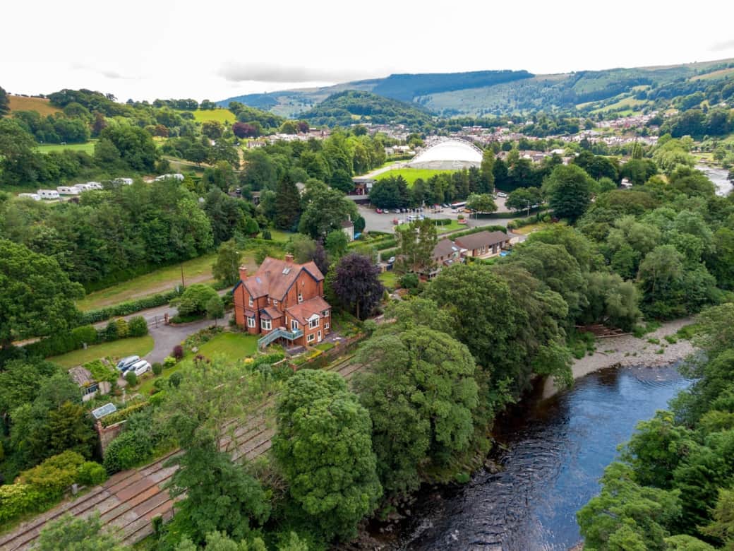 View of House, River Dee and Llangollen Railway