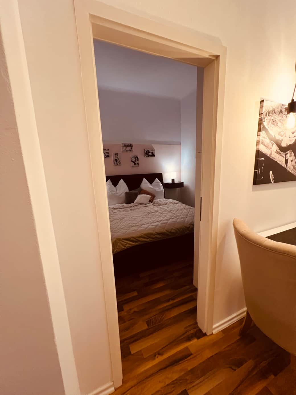 Blick zum Schlafzimmer