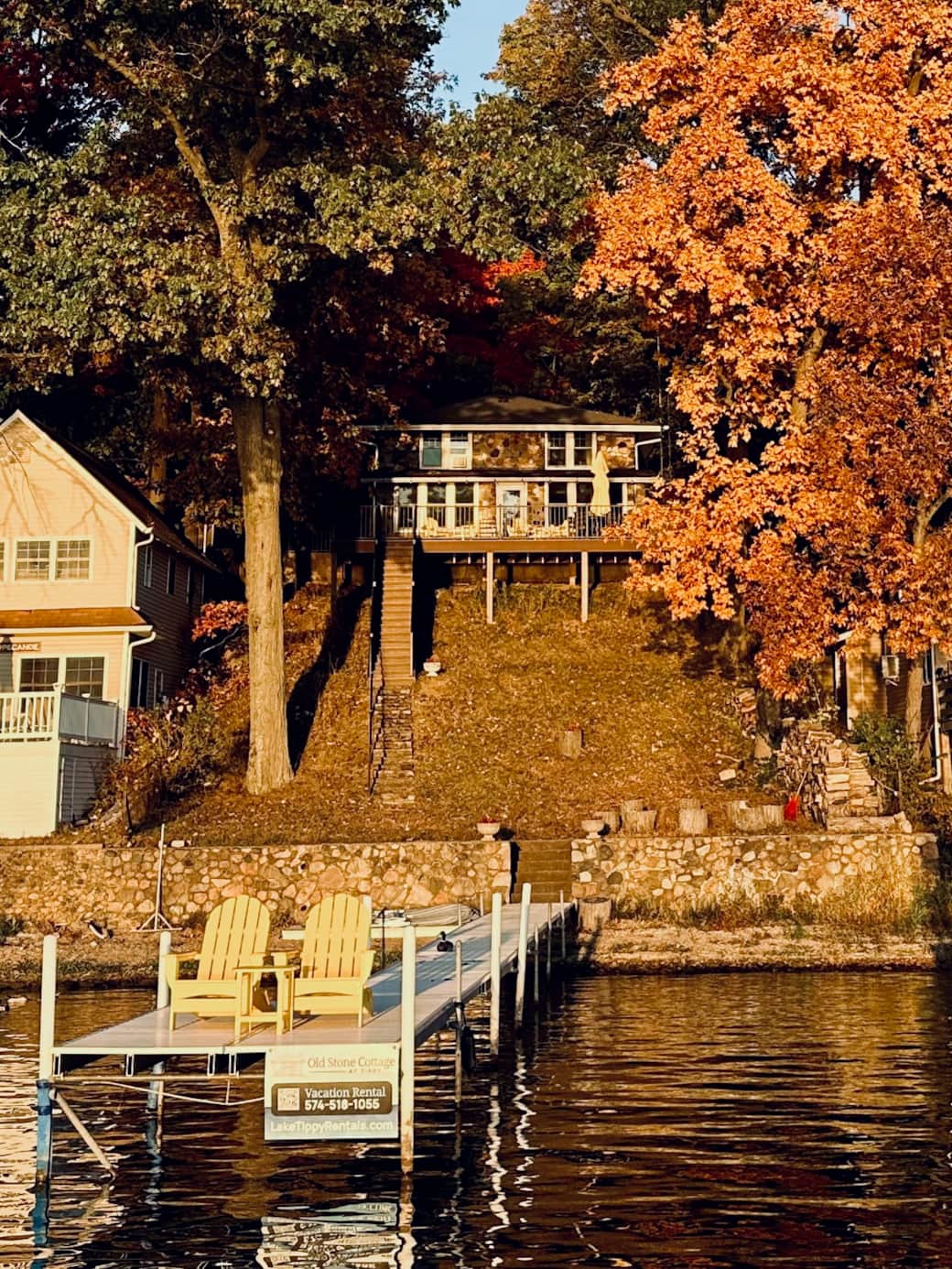 Cottage view from Lake Tippecanoe