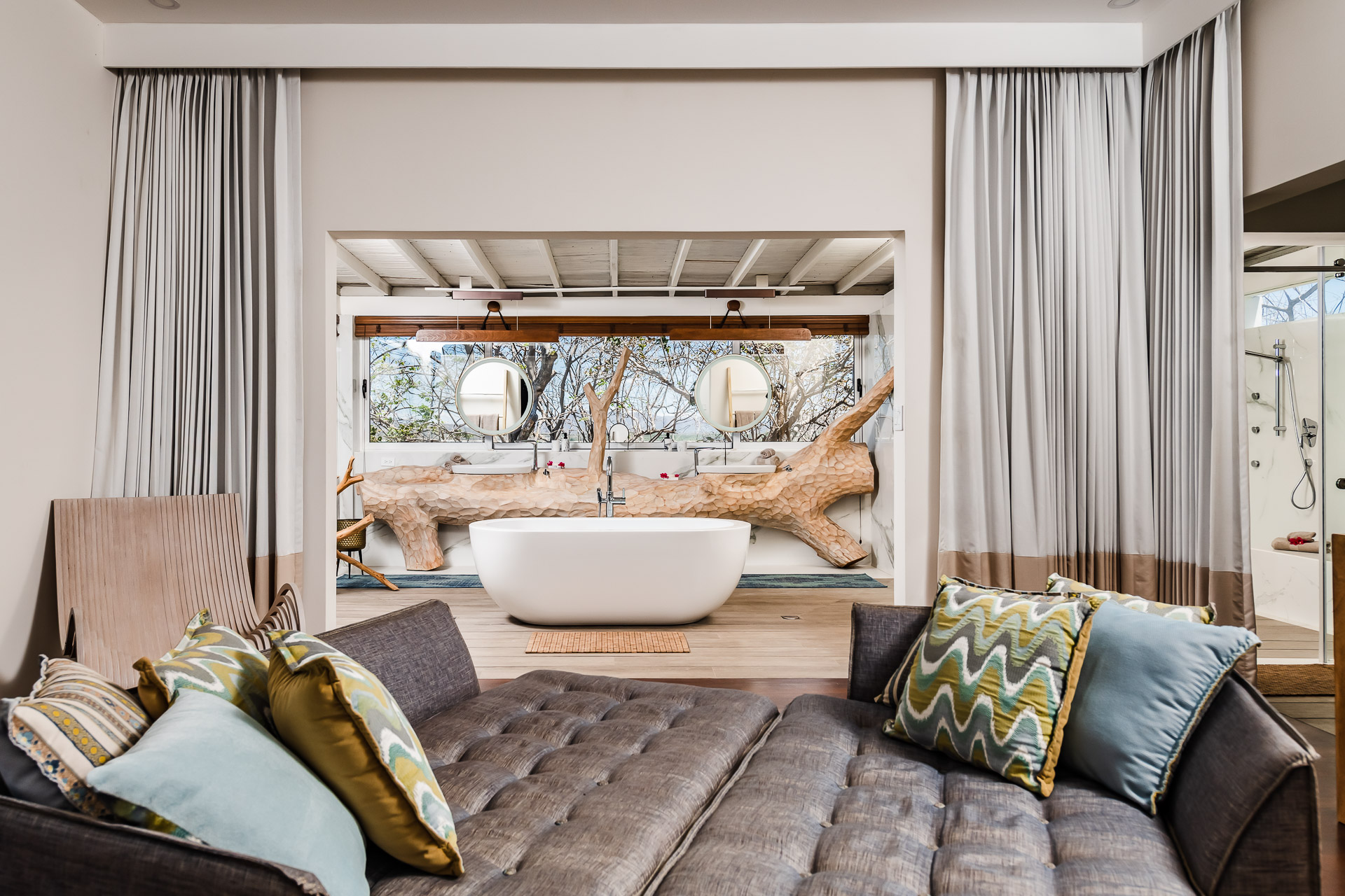 Relax in the sitting area.