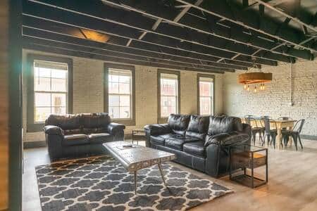 Spacious living area overlooking 1st Avenue NW