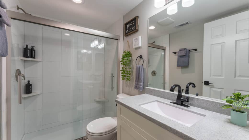 Wash your troubles away in the lovely 3-piece bathroom. Wash your troubles away in the lovely 3-piece bathroom.