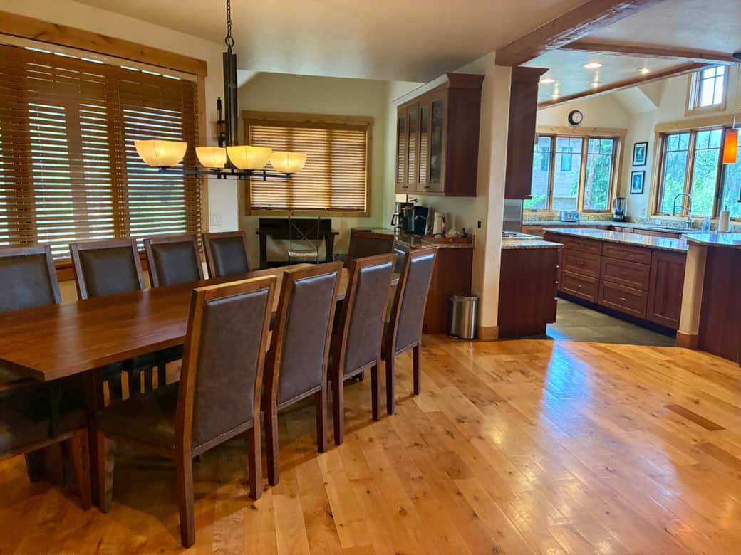 Dining table - seats 10 - we have a second  table seating  6 on benches