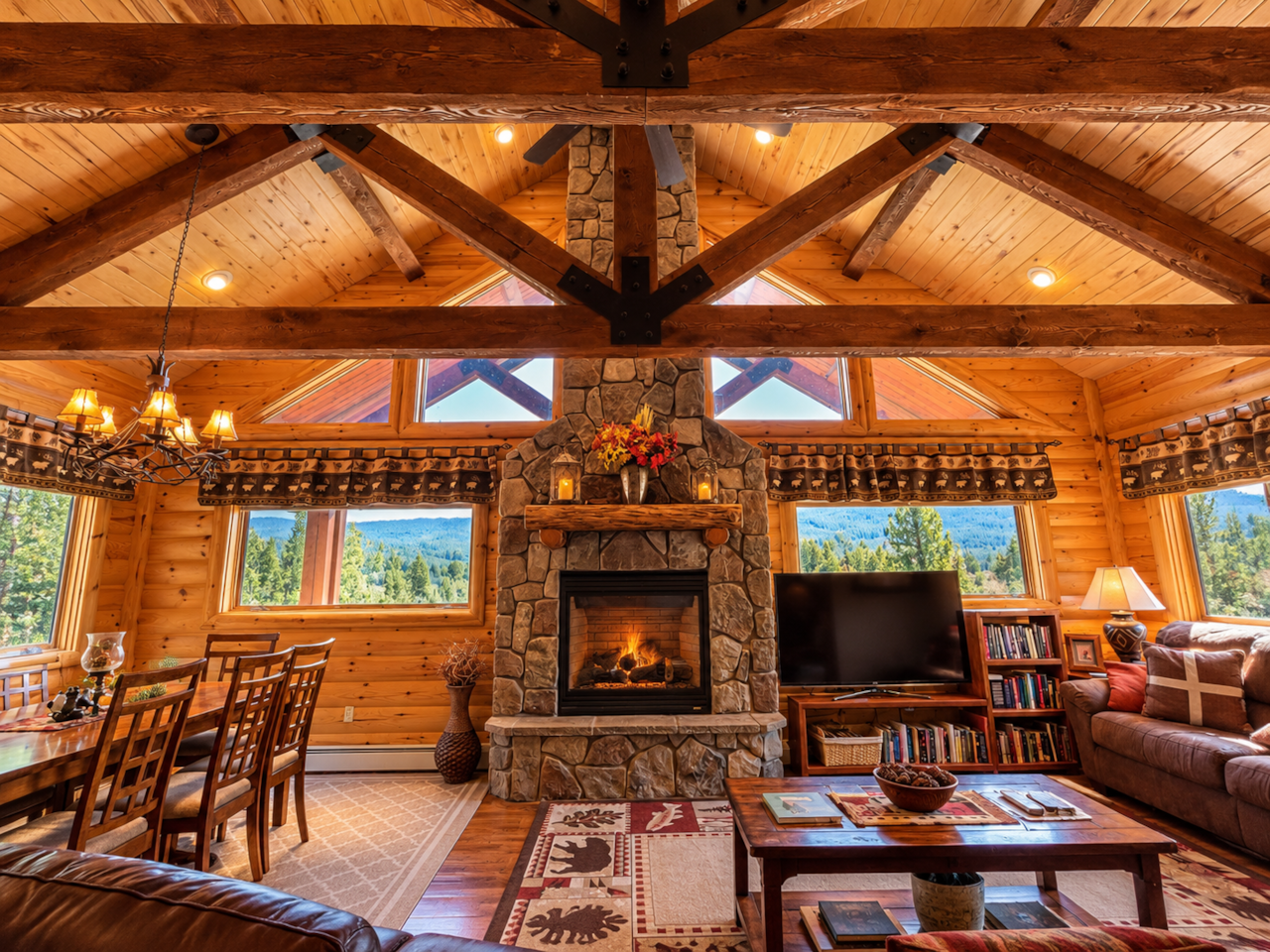 Cozy Mountain Lodge Great Room