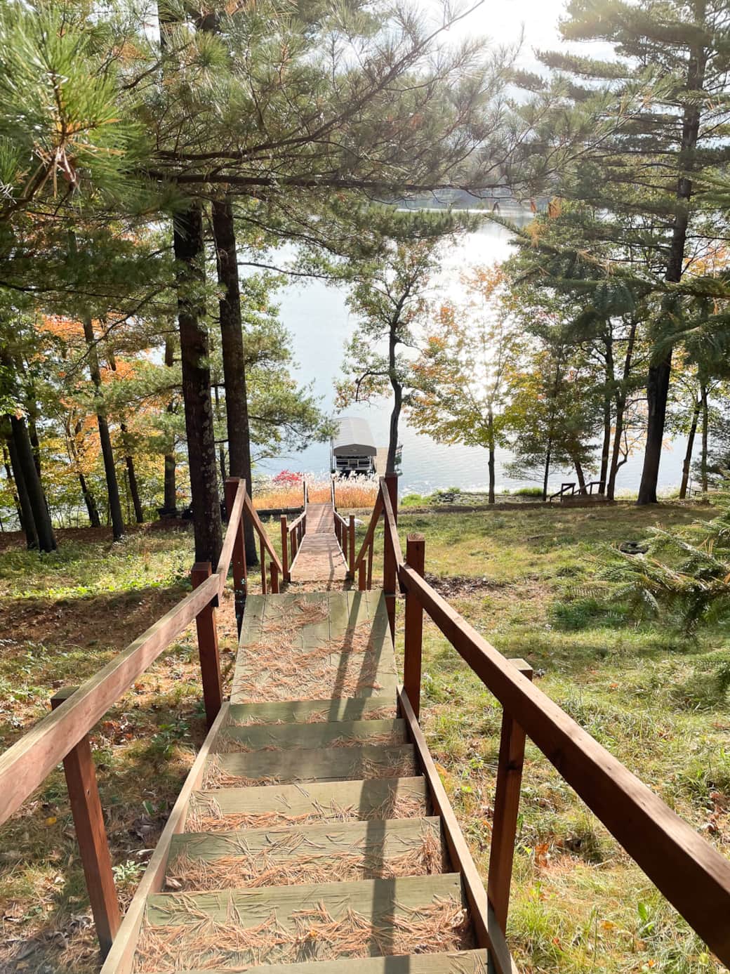 Stairs to the lake