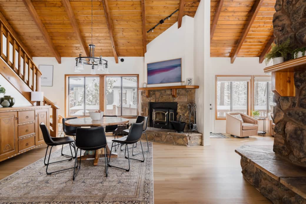 Cozy up to the wood burning fireplace or enjoy a card game at the kitchen table.