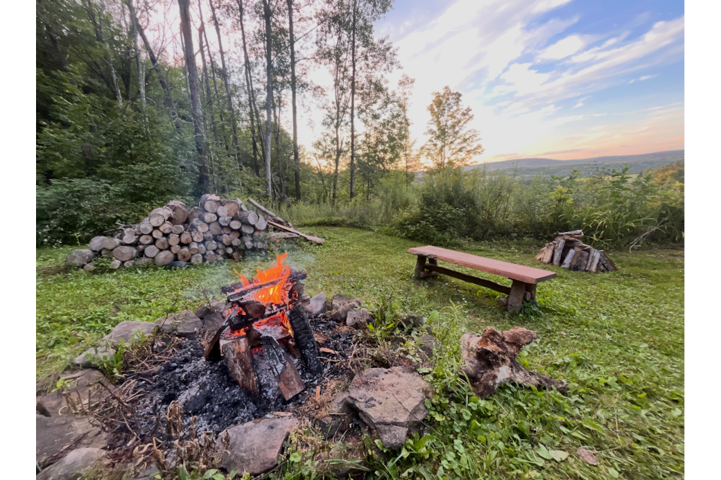 Firepit area - shared space, firewood provided