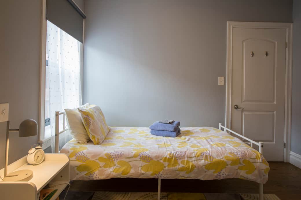 The front bedroom is bright and airy