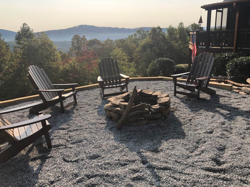 Firepit with amazing view