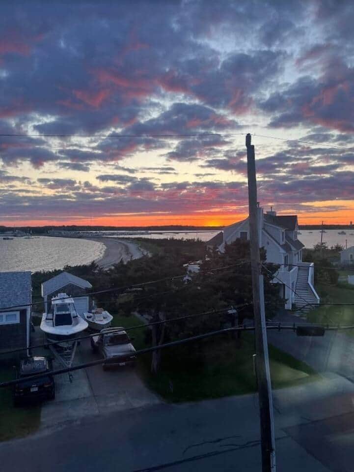 Sunset view from the living room
