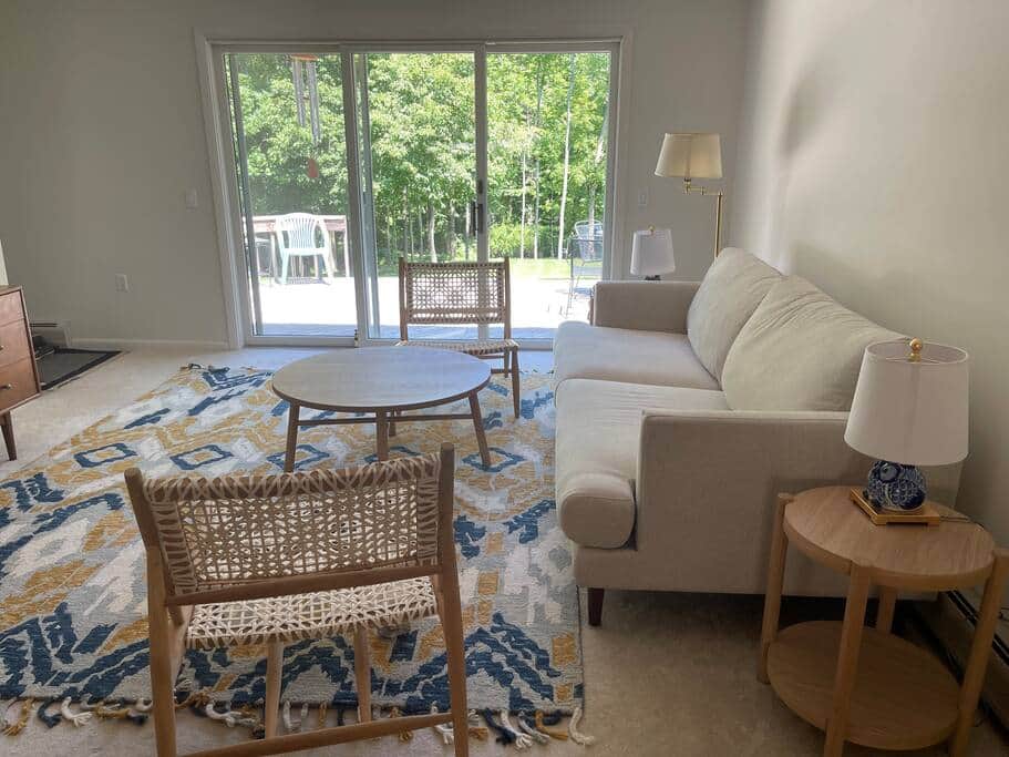 Sitting Area by open kitchen with Television Sitting Area by open kitchen with Television