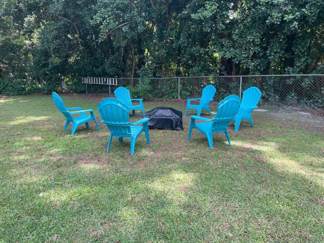 Chairs and fire pit Chairs and fire pit