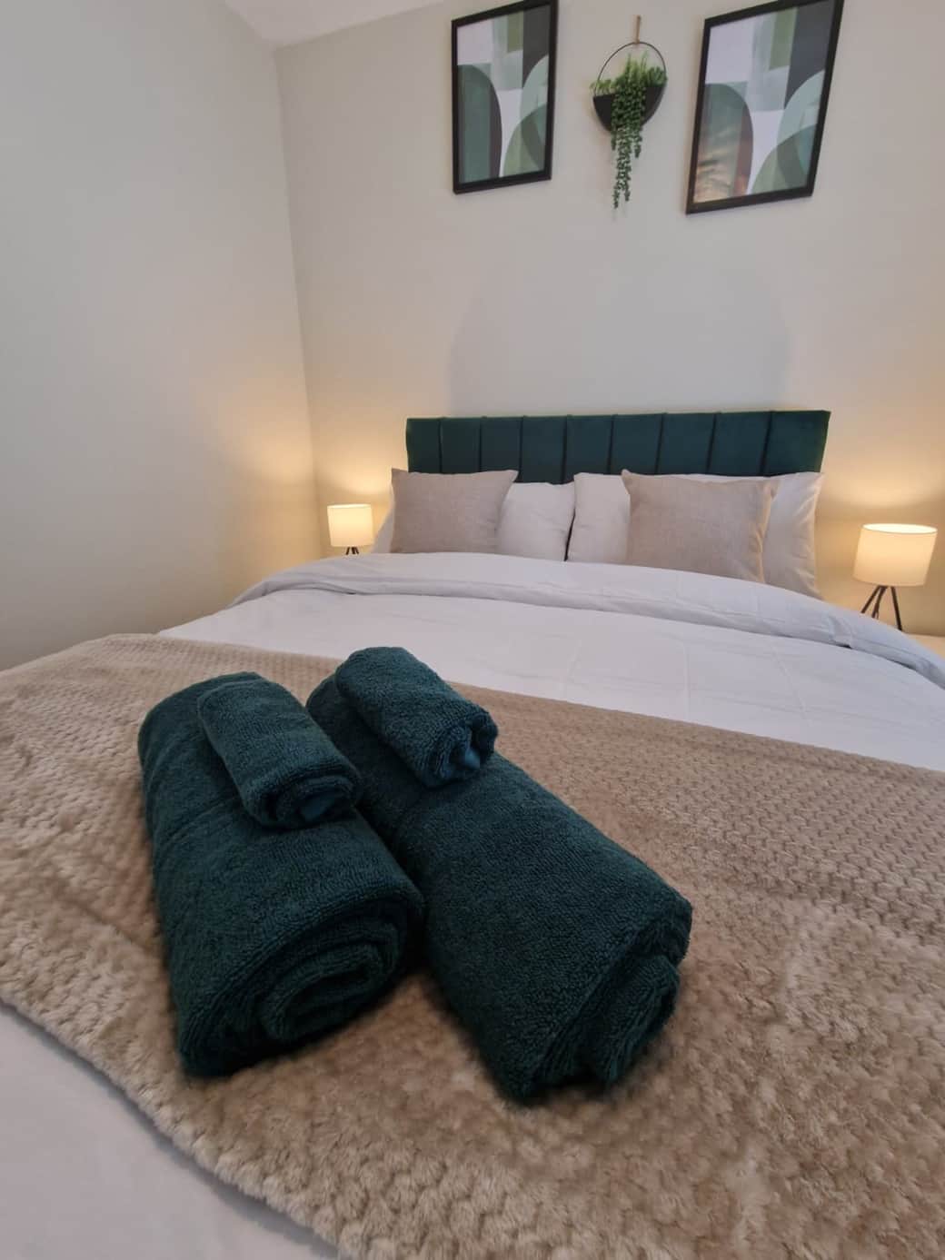 Comfortable double bedroom with high-quality bedding.
