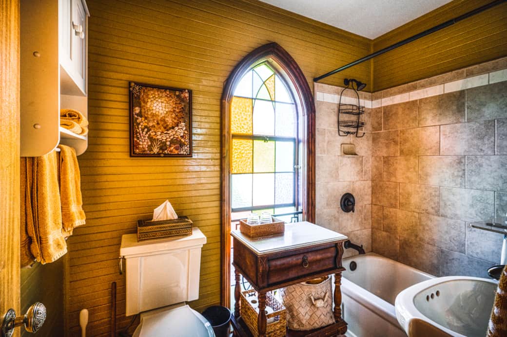 Upstairs Full Bathroom With Victorian Accents