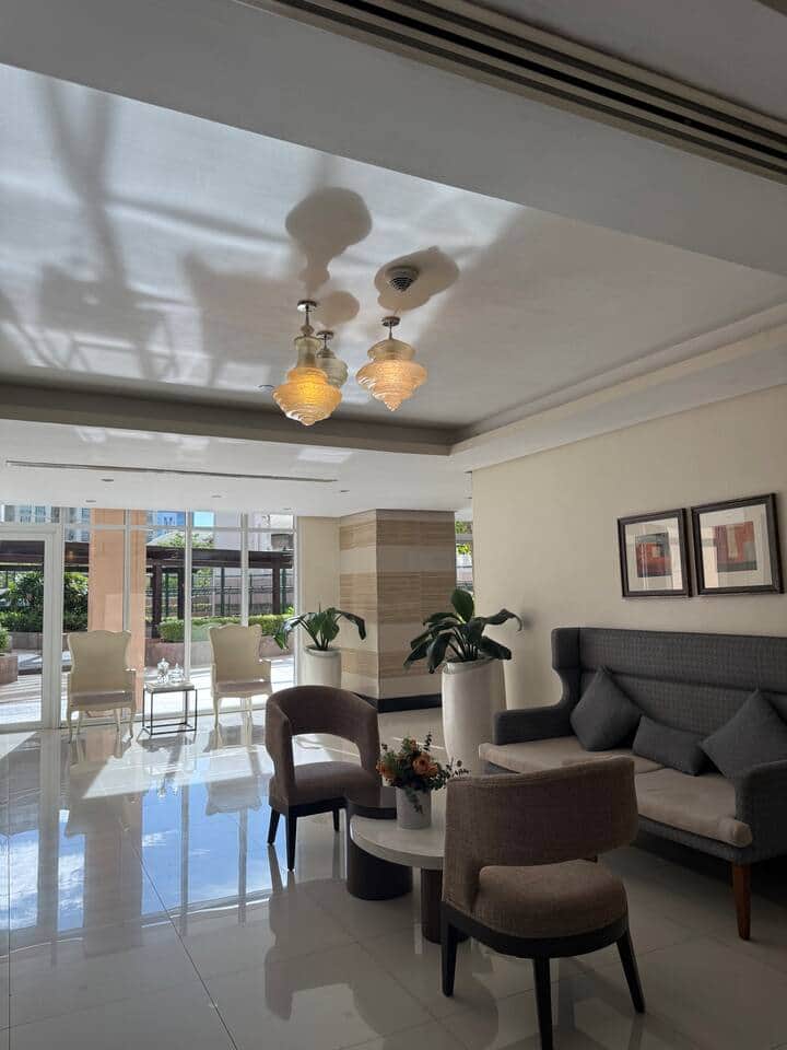 The 3rd floor is where you can find all the fun amenities like a badminton court, gym, sauna, and swimming pool.