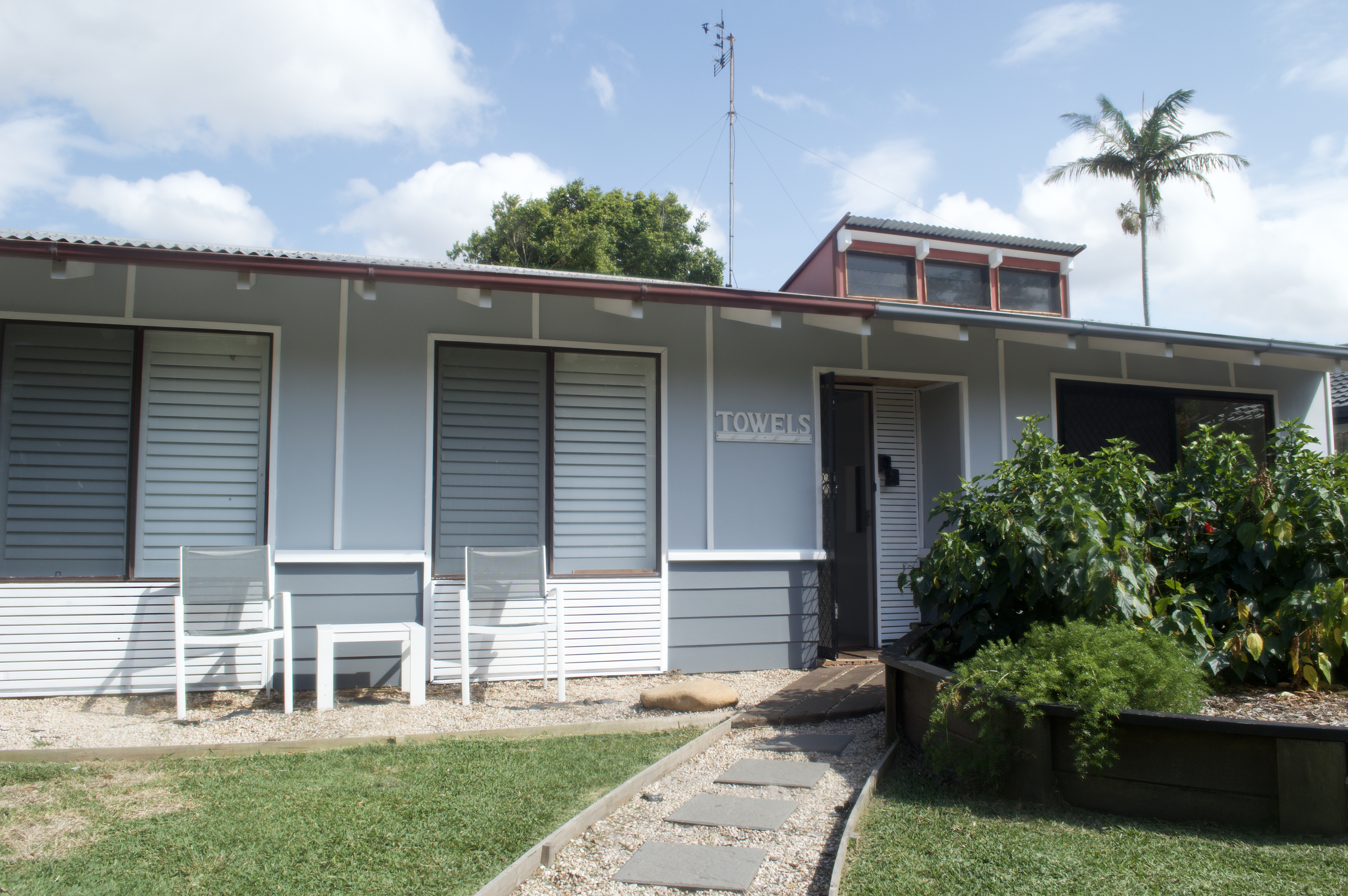 Front of House - behind high fence
