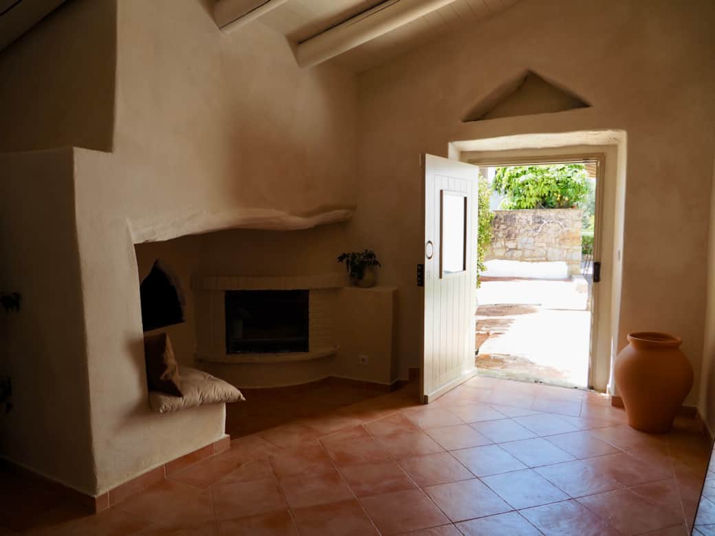 Master bedroom fireplace