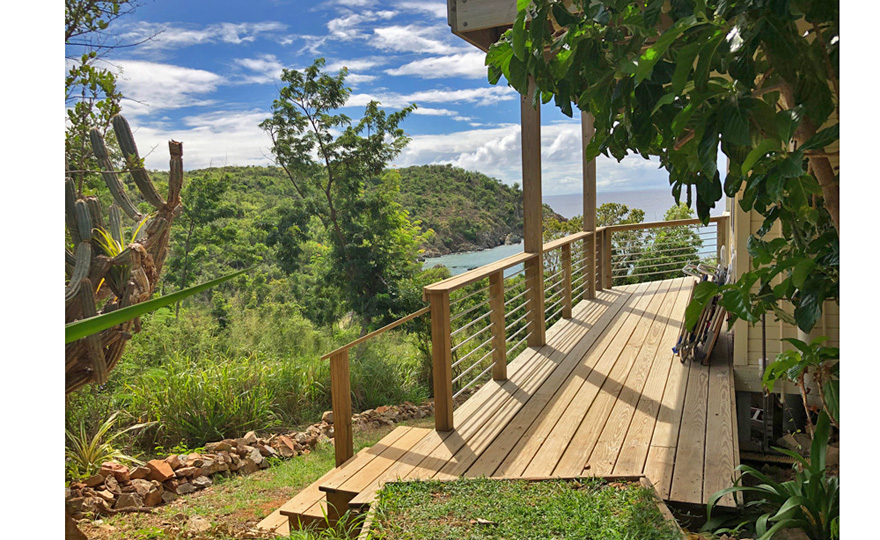 Stairs down to beach path