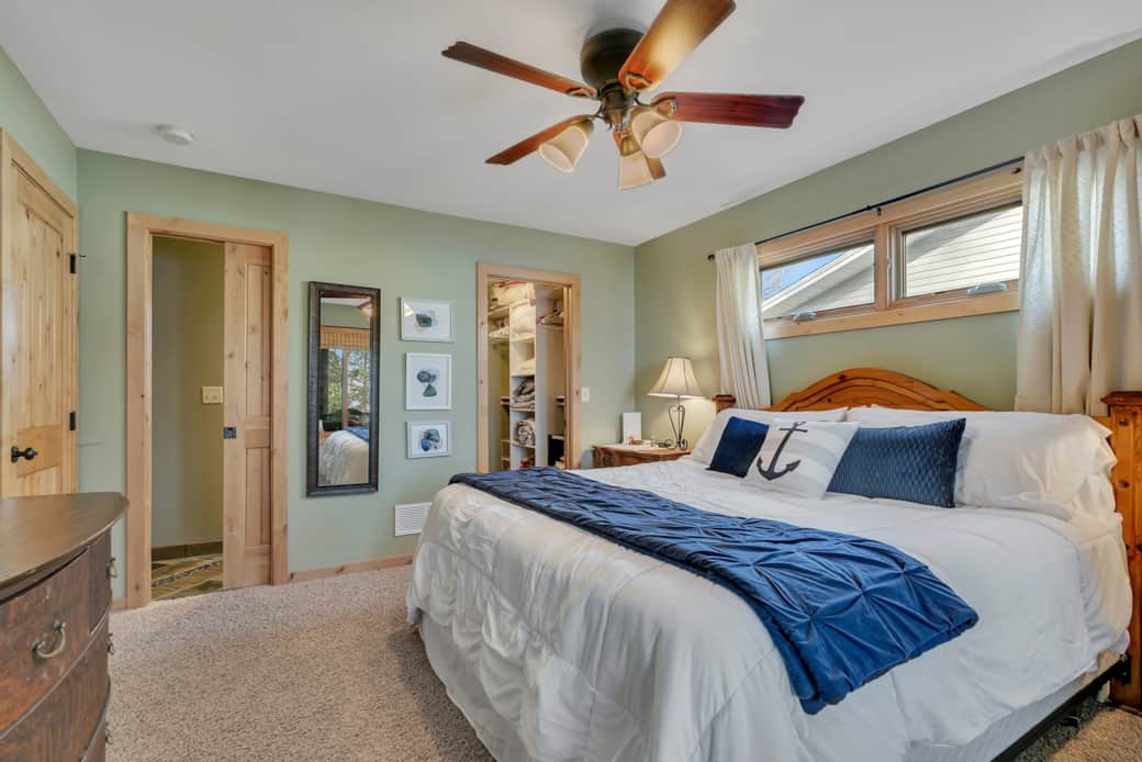 Master Bedroom with walk-in closet and door to bathroom