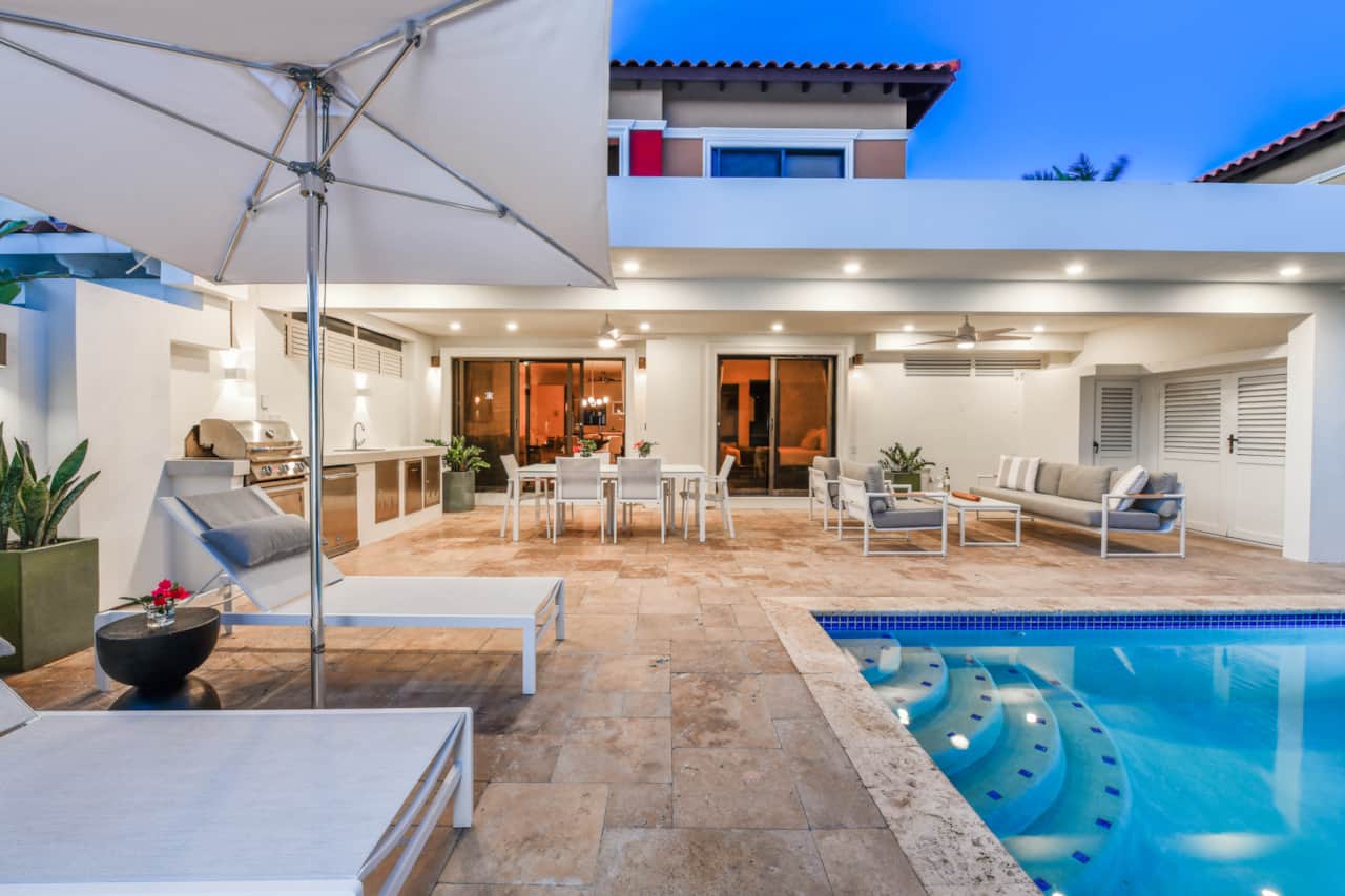 Backyard by night