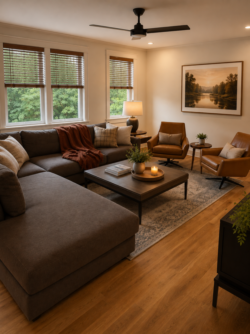 Second floor TV area