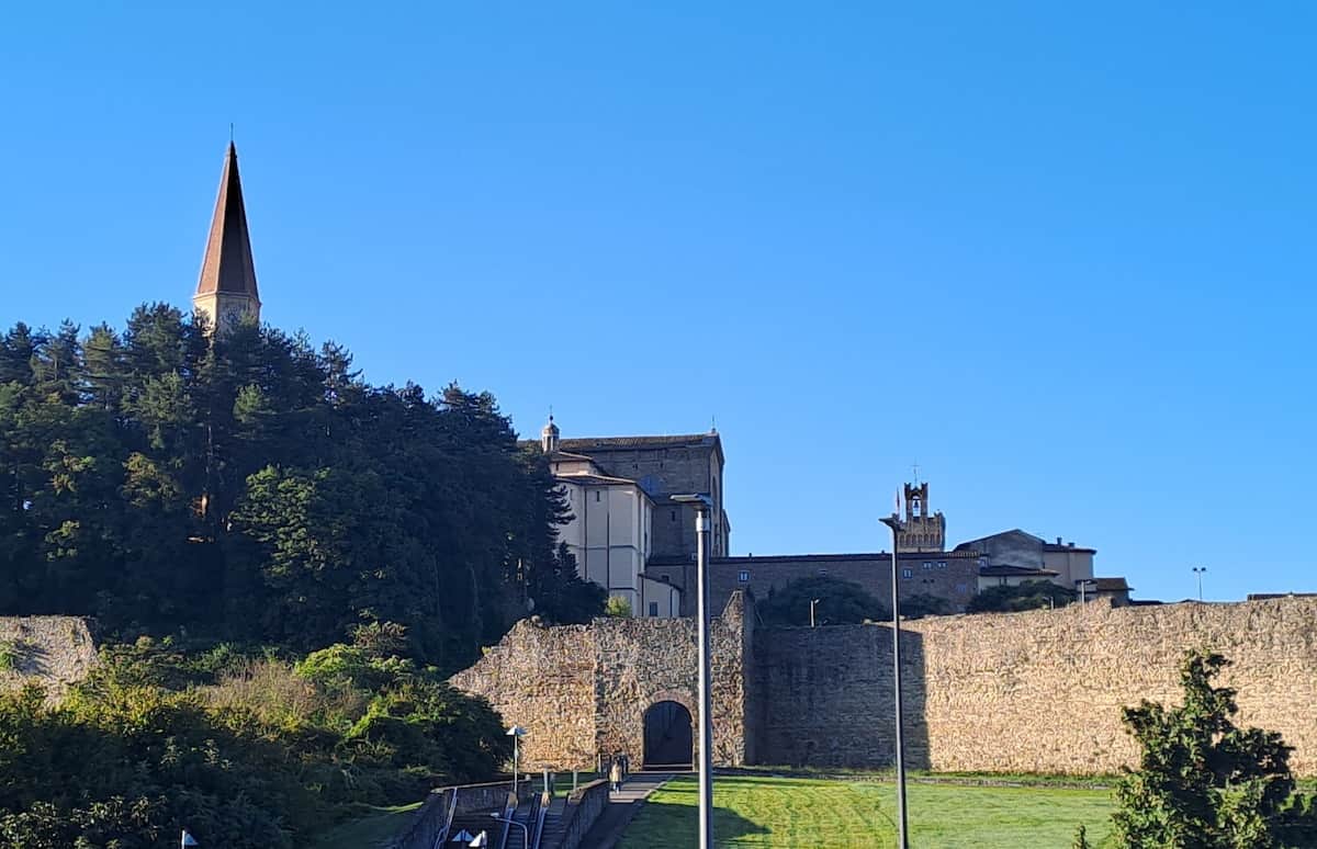Vista della cattedrale di Arezzo dalla terrazza 