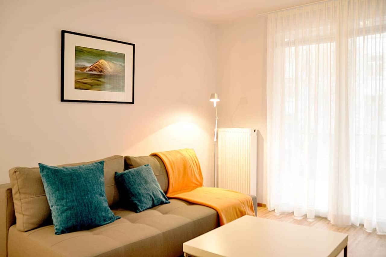 Wohnzimmer mit Schlafcouch