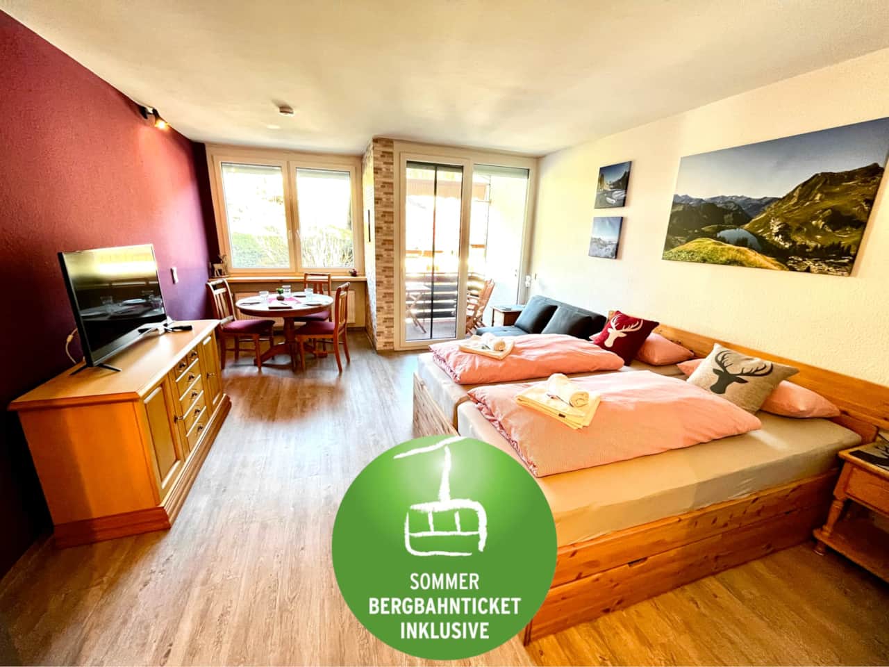 Oasis of wellbeing with large double bed (1.80x2.00m)