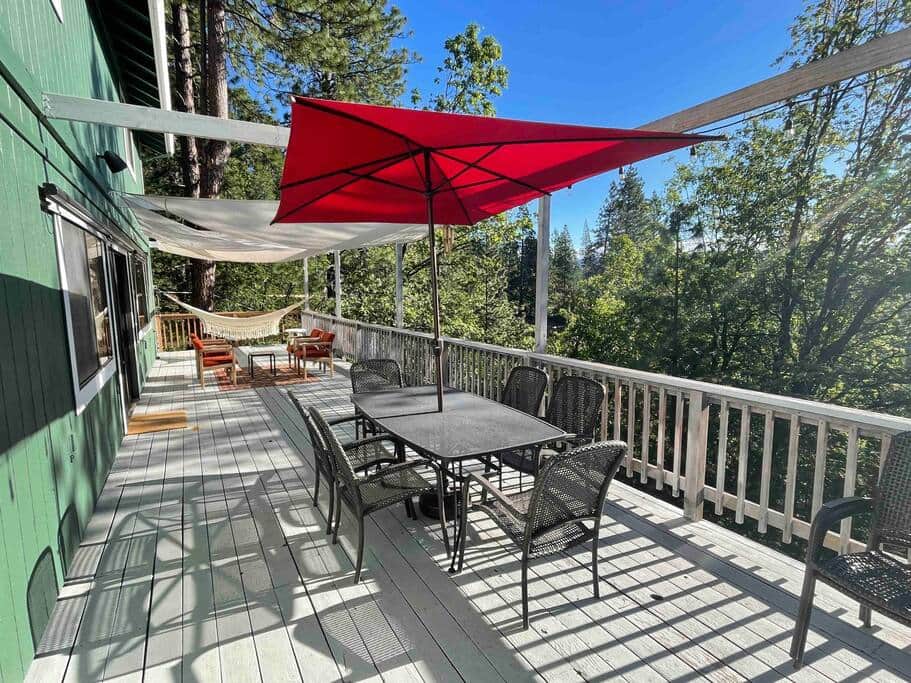 Enjoy the large deck in the trees. Enjoy the large deck in the trees.