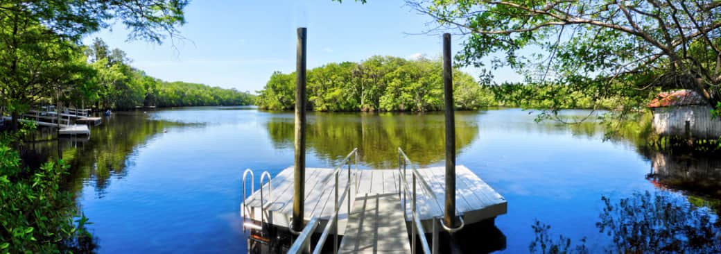 Water view from the dock Water view from the dock