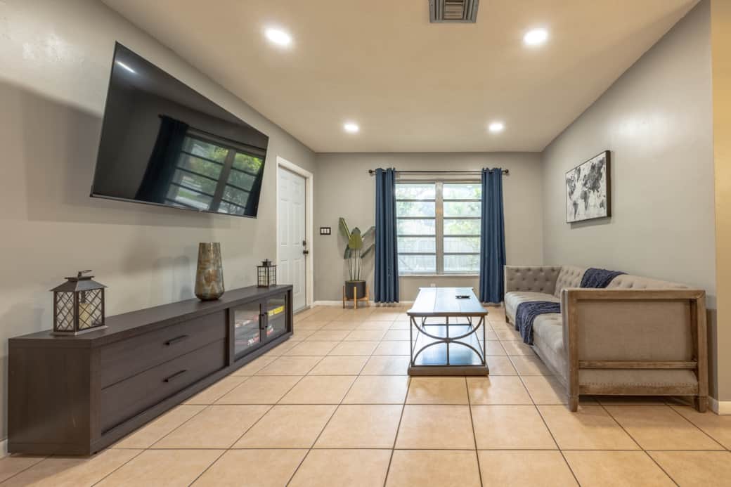 Living Room with 65 inch Smart TV Living Room with 65 inch Smart TV