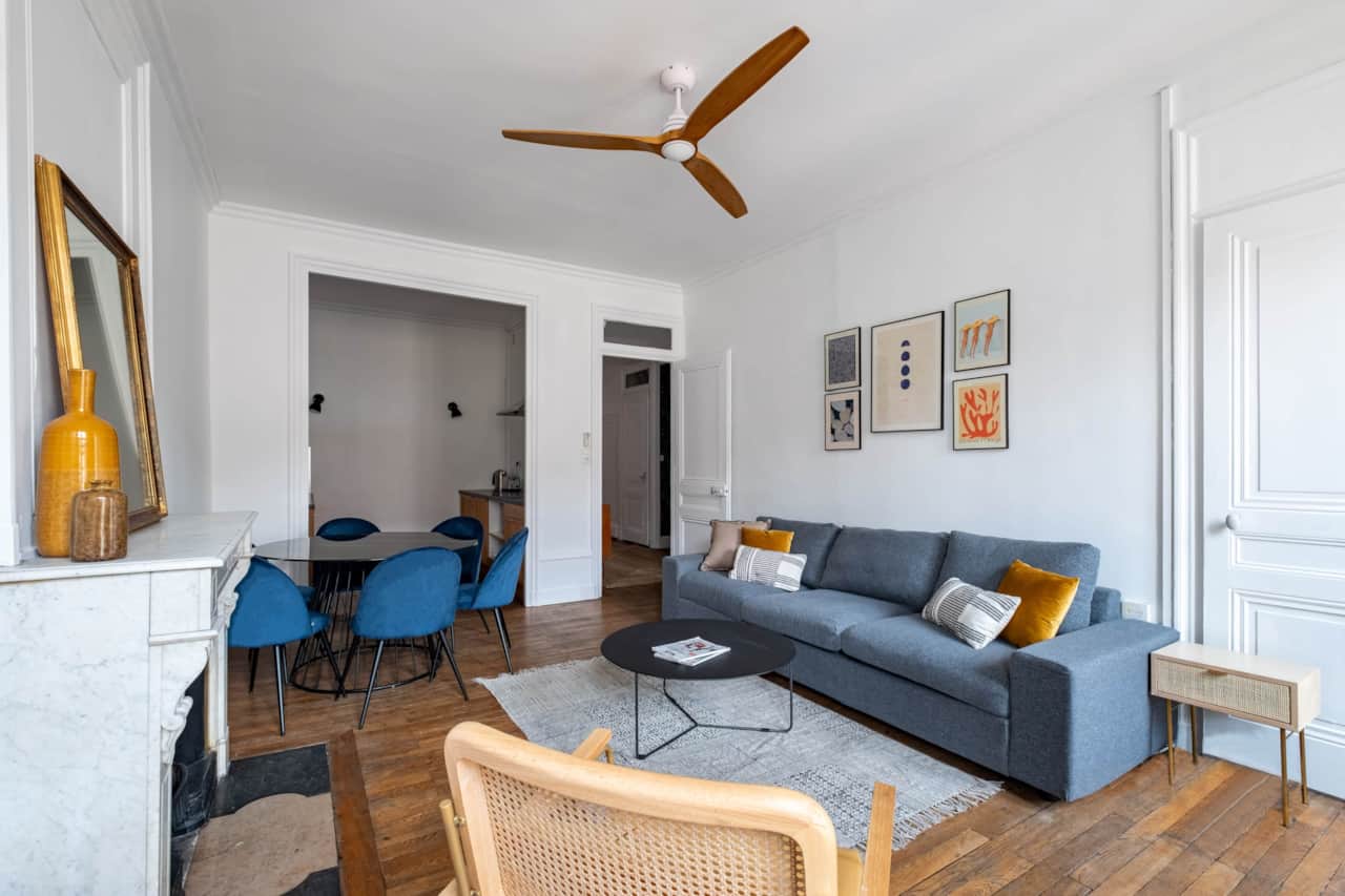 Living room with sofa bed