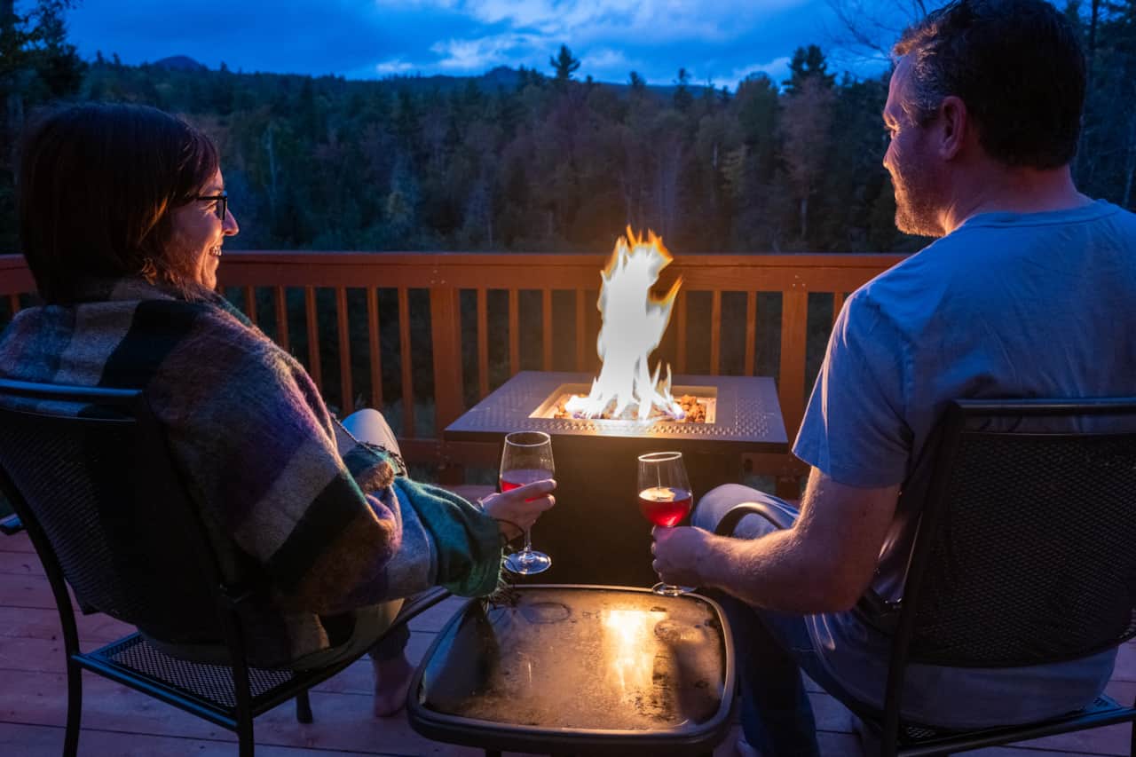 A cozy place to take in the mountain views.