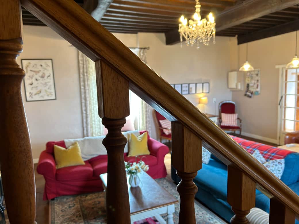 Salon view stairs