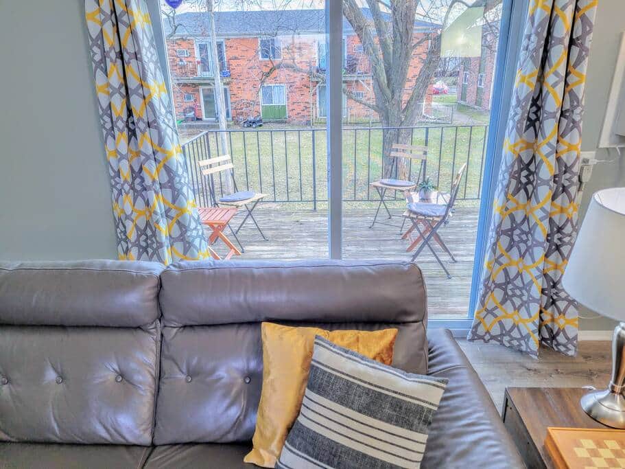 Walk out to the balcony from the Living Room
